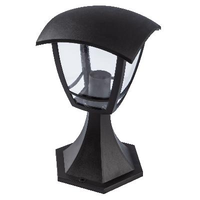 Садово-парковый светильник ЭРА НТУ 07-40-001 Валенсия черный 4 гранный напольный IP44 Е27 max40Вт