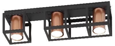 Светильник потолочный Rivoli Raffaela 5082-303 3 * GU10 25 Вт накладной для натяжных потолков лофт - кантри