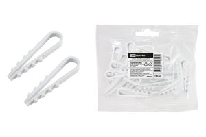 Дюбель-хомут ДХК-25 для круглого кабеля 19-25мм нейлон белый (100шт) TDM