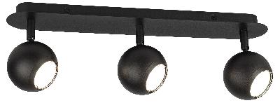 Светильник настенно-потолочный спот ЭРА OL36-3 BK MR16 GU10 IP20 черный