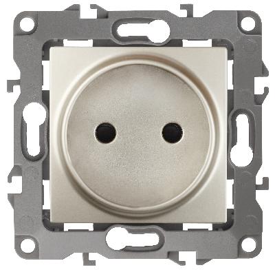 12-2105-04 ЭРА Розетка 2P, 16A-250В, IP20, Эра12, шампань (10/100/2800)