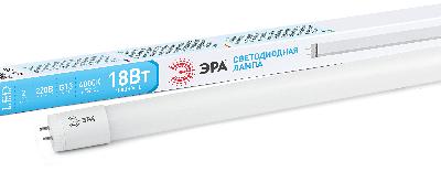 Лампа светодиодная ЭРА STD LED T8-18W-840-G13-1200mm G13 поворотный 18 Вт трубка стекло нейтральный белый свет