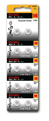 Батарейки Kodak SG1 (364) SR621, SR60 MAX Silver Oxid Button Cell (10/100/2000)