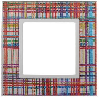 14-5101-00 ЭРА Рамка на 1 пост, стекло, Эра Elegance, прозрачный+бел (10/50/1800)