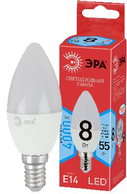 Лампочка светодиодная ЭРА RED LINE ECO LED B35-8W-840-E14 Е14 / E14 8Вт свеча нейтральный белый свет