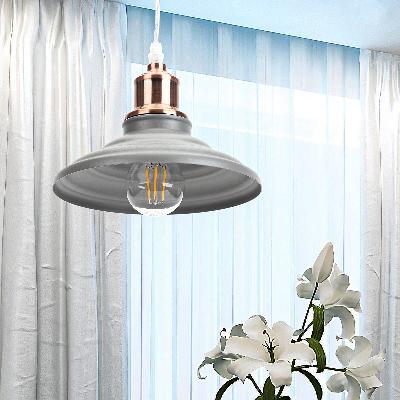 Светильник подвесной (подвес) ЭРА PL4 GR/RC металл,E27,max 60W,высота плафона 80мм,подвеса 800мм,шагрень серый/медь