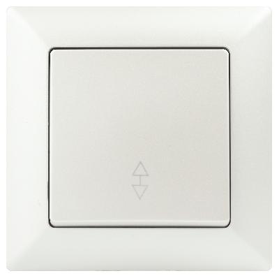 Переключатель Intro Solo 4-103-06 одноклавишный 10А-250В, IP20, СУ, перламутр