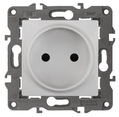 14-2105-01 ЭРА Розетка 2P, 16A-250В, IP20, Эра Elegance, белый (10/100/2100)