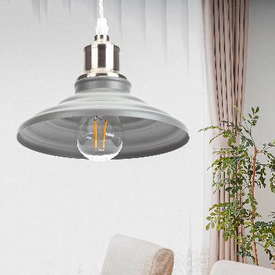 Светильник подвесной (подвес) ЭРА PL4 GR/SN металл, E27, max 60W, высота плафона 80мм,подвеса 800мм, серый/сатин никель