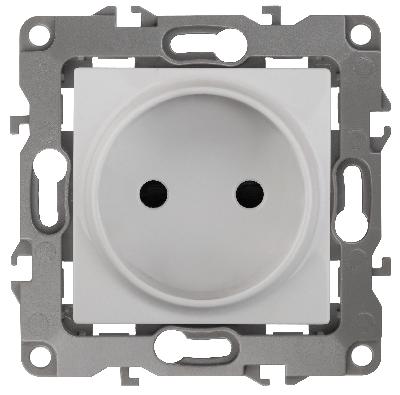 12-2105-01 ЭРА Розетка 2P, 16A-250В, IP20, Эра12, белый (10/100/2500)