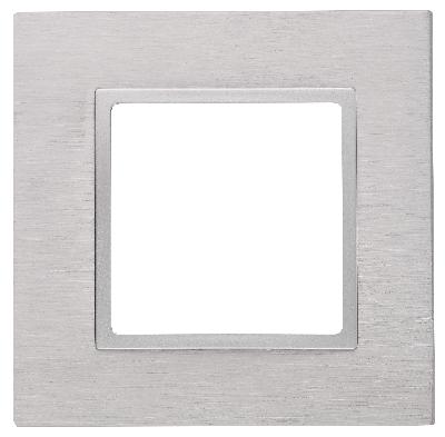 14-5201-03 ЭРА Рамка на 1 пост, металл, Эра Elegance, алюминий+алюм (10/50/1800)