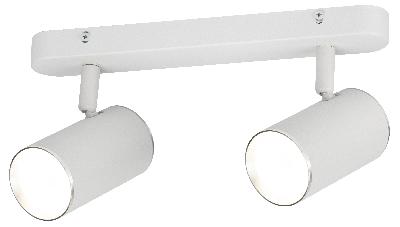 Светильник настенно-потолочный спот ЭРА OL35-2 WH MR16 GU10 IP20 белый хром