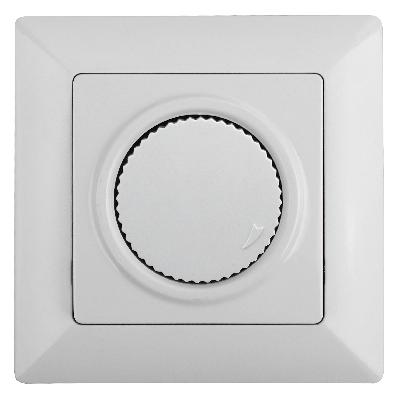 Светорегулятор Intro Solo 4-401-01 поворотный, 600Вт 230В, IP20, СУ, белый