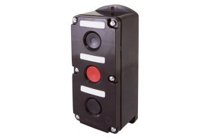 Пост кнопочный ПКЕ 222-3 У2, красная и две черные кнопки, IP54 TDM