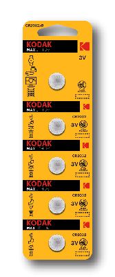 Батарейки Kodak CR2032-5BL MAX Lithium (60/360/69120)