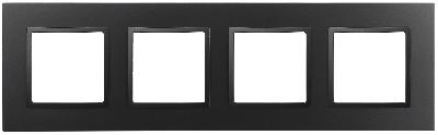 Рамка для розеток и выключателей ЭРА Elegance 14-5014-05 Classic, на 4 поста, антрацит