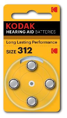 Батарейки Kodak ZA312-4BL [KZA312-4] MAX Hearing Aid (40/400/32000)