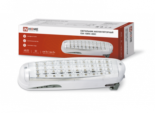 Светильник сд ав СБА 1089С-40DC 40LED lead-acid DC IN HOME