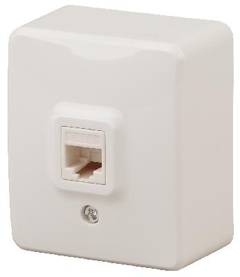 11-3202-02 ЭРА Розетка телефонная RJ11, ОУ, IP20, Эра Эксперт, сл.кость (16/160/3200)
