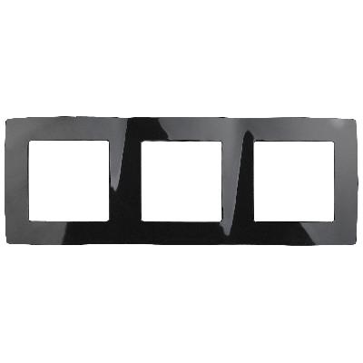 12-5003-06 ЭРА Рамка на 3 поста, Эра12, чёрный (15/150/2400)