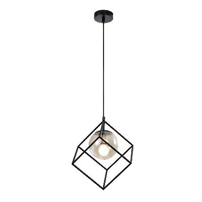 Светильник подвесной (подвес) Rivoli Moon 5145-201 1 х Е14 40 Вт черный лофт - кантри потолочный