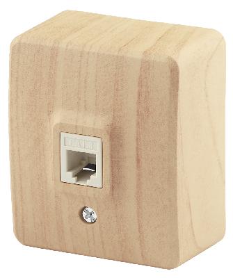 11-3202-11 ЭРА Розетка телефонная RJ11, ОУ, IP20, Эра Эксперт, сосна (16/160/3200)