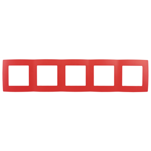 12-5005-23 ЭРА Рамка на 5 постов, Эра12, красный (10/100/1600)