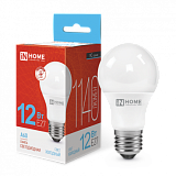 Лампа сд LED-A60-VC 12Вт 230В Е27 6500К 1140Лм IN HOME