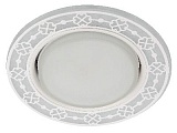 DK LD28 WH/WH Светильник ЭРА декор cо светодиодной подсветкой GX53, белый/белый (30/720)