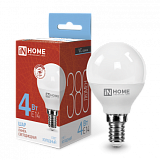 Лампа сд LED-ШАР-VC 4Вт 230В Е14 6500К 380Лм IN HOME