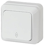2Э-103-01 Intro Переключатель, 10А-250В, ОУ, б.м.п., Quadro, белый (10/200/2400)