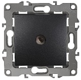 12-3102-05 ЭРА Розетка TV проходная, IP20, Эра12, антрацит (10/100/3200)
