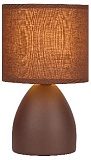 Настольная лампа Rivoli Nadine 7047-501 1 * Е14 40 Вт керамика коричневая с абажуром