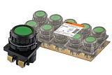 Выключатель кнопочный КЕ 011-У2-исп.2 зеленый 1з+1р 10A 660B IP40 TDM