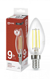 Лампа сд LED-СВЕЧА-deco 9Вт 230В Е14 4000К 1040Лм прозрачная IN HOME