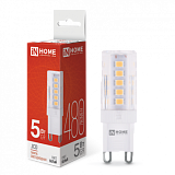 Лампа сд LED-JCD 5Вт 230В G9 4000К 480Лм IN HOME