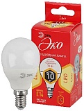 Лампочка светодиодная ЭРА RED LINE ECO LED P45-10W-827-E14 E14 / Е14 10Вт шар теплый белый свет