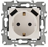 12-4109-02 ЭРА Розетка 2P+E 16A-250В, штор. с 2xUSB 5В-3А, Эра12, слоновая кость (10/100/2000)