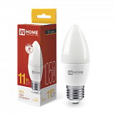 Лампа сд LED-СВЕЧА-VC 11Вт 230В Е27 3000К 1050Лм IN HOME