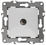 12-3102-01 ЭРА Розетка TV проходная, IP20, Эра12, белый (10/100/3200)