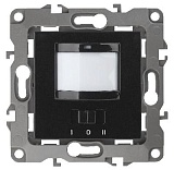 12-4103-06 ЭРА Датчик движения 2-проводной, 180-240В, 200Вт, IP20, Эра12, чёрный (6/60/1800)