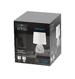 Настольная лампа Rivoli Damaris D7037-501 1 * Е14 40 Вт керамика белая с золотом с абажуром