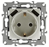 12-4109-15 ЭРА Розетка 2P+E 16A-250В, штор. с 2xUSB 5В-3А, Эра12, перламутр (10/100/2000)