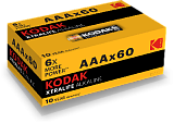 Батарейки Kodak LR03-60 (4S) colour box XTRALIFE Alkaline [K3A-60] (60/1200/38400)