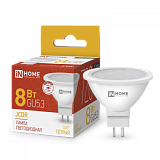 Лампа сд LED-JCDR-VC 8Вт 230В GU5.3 3000К 720Лм IN HOME