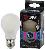 Лампочка светодиодная ЭРА F-LED A60-15W-840-E27 frost Е27 / Е27 15Вт филамент груша матовая нейтральный белый свет