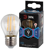 Лампочка светодиодная ЭРА F-LED P45-9W-840-E27 E27 / Е27 9Вт филамент шар нейтральный белый свет