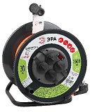 Удлинитель силовой ЭРА RMx-4es-3x1.5-30m-IP44 на металлической катушке c заземлением 4 розетки 30м ПВС 3х1.5мм2