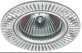 Встраиваемый светильник алюминиевый ЭРА  KL32 AL/SL/1 MR16 12V 50W серебро