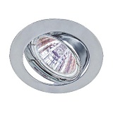 KL1A CH Светильник ЭРА литой простой пов. MR16,12V/220V, 50W хром (100/3000)